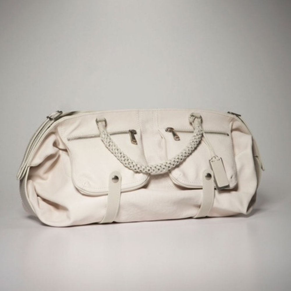 Gryson Jasper White Leather Bag Duffle
